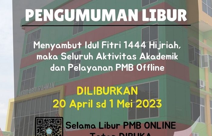 Pengumuman Libur Idul Fitri 1444 Hijriah