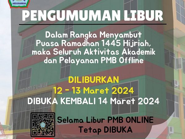 Pengumuman Libur Menyambut Puasa Ramadhan 1445 Hijriah