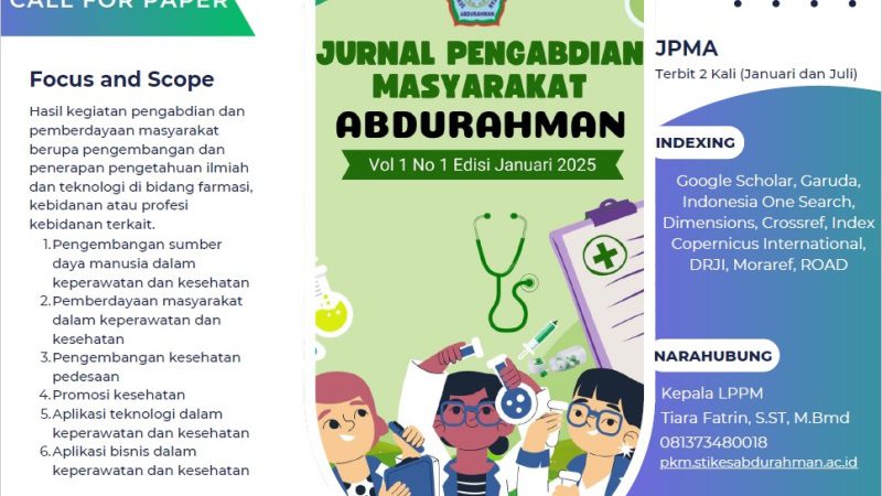 Call For Paper Jurnal Pengabdian Masyarakat Abdurahman