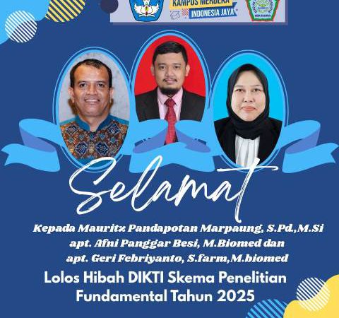 Selamat Atas Terpilihnya Proposal Penelitian Prodi S1 Farmasi